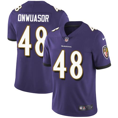 Baltimore Ravens #48 Patrick Onwuasor Purple Jersey