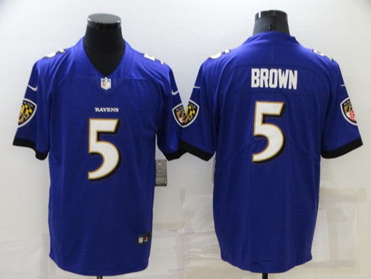 Baltimore Ravens #5 Marquise Brown Purple Jersey