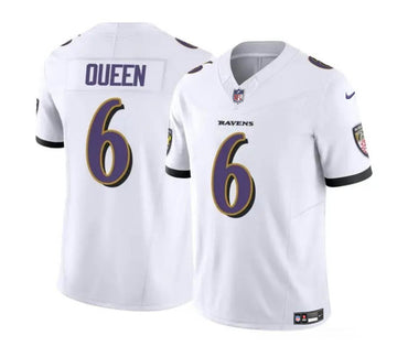 Patrick Queen Baltimore Ravens white FUSE jersey
