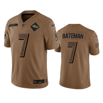Rashod Bateman Baltimore Ravens brown Salute To Service jersey