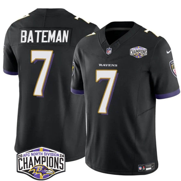 Rashod Bateman Baltimore Ravens black FUSE jersey