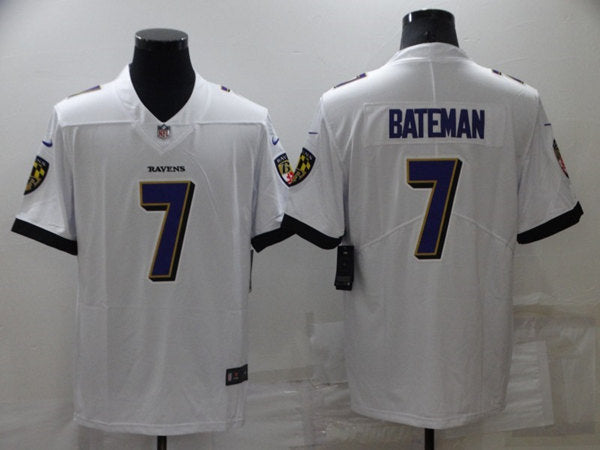 Baltimore Ravens #7 Rashod Bateman White Jersey