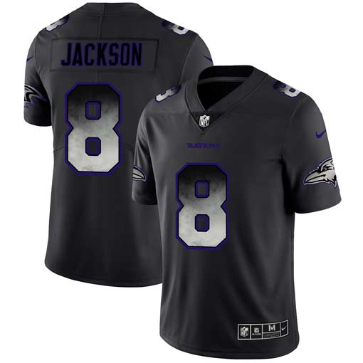 Baltimore Ravens #8 Lamar Jackson 2019 Smoke Fashion Jersey