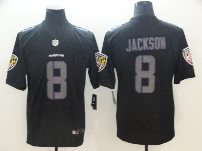 Baltimore Ravens #8 Lamar Jackson Black 2018 Impact Jersey