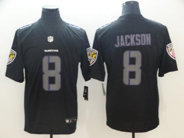 Baltimore Ravens #8 Lamar Jackson Black 2018 Impact Jersey