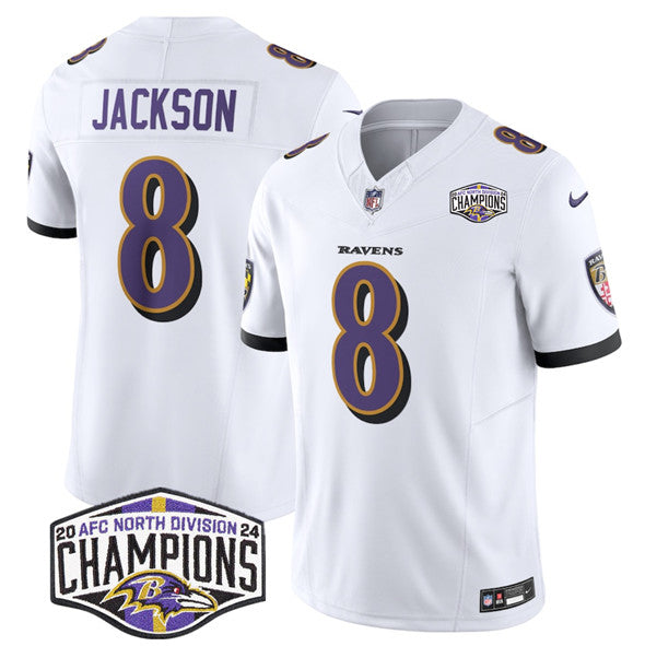 Lamar Jackson Baltimore Ravens white FUSE jersey