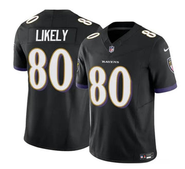 Isaiah Likely Baltimore Ravens black FUSE jersey