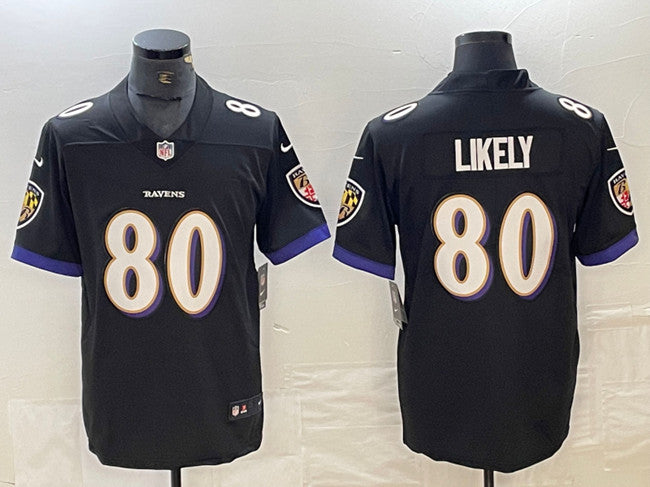 Isaiah Likely Baltimore Ravens black jersey