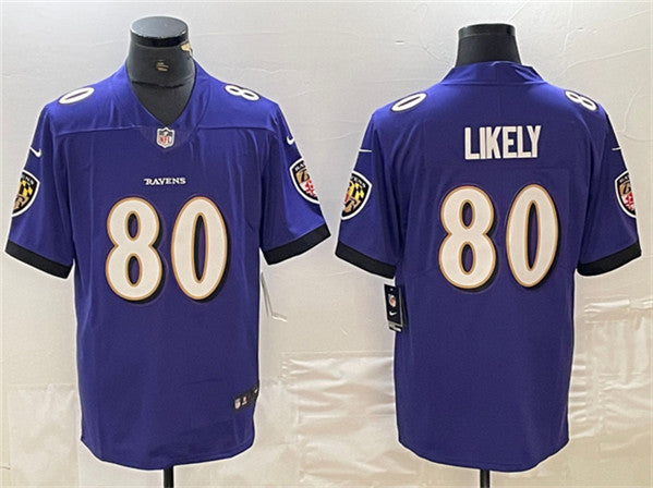 Isaiah Likely Baltimore Ravens purple jersey