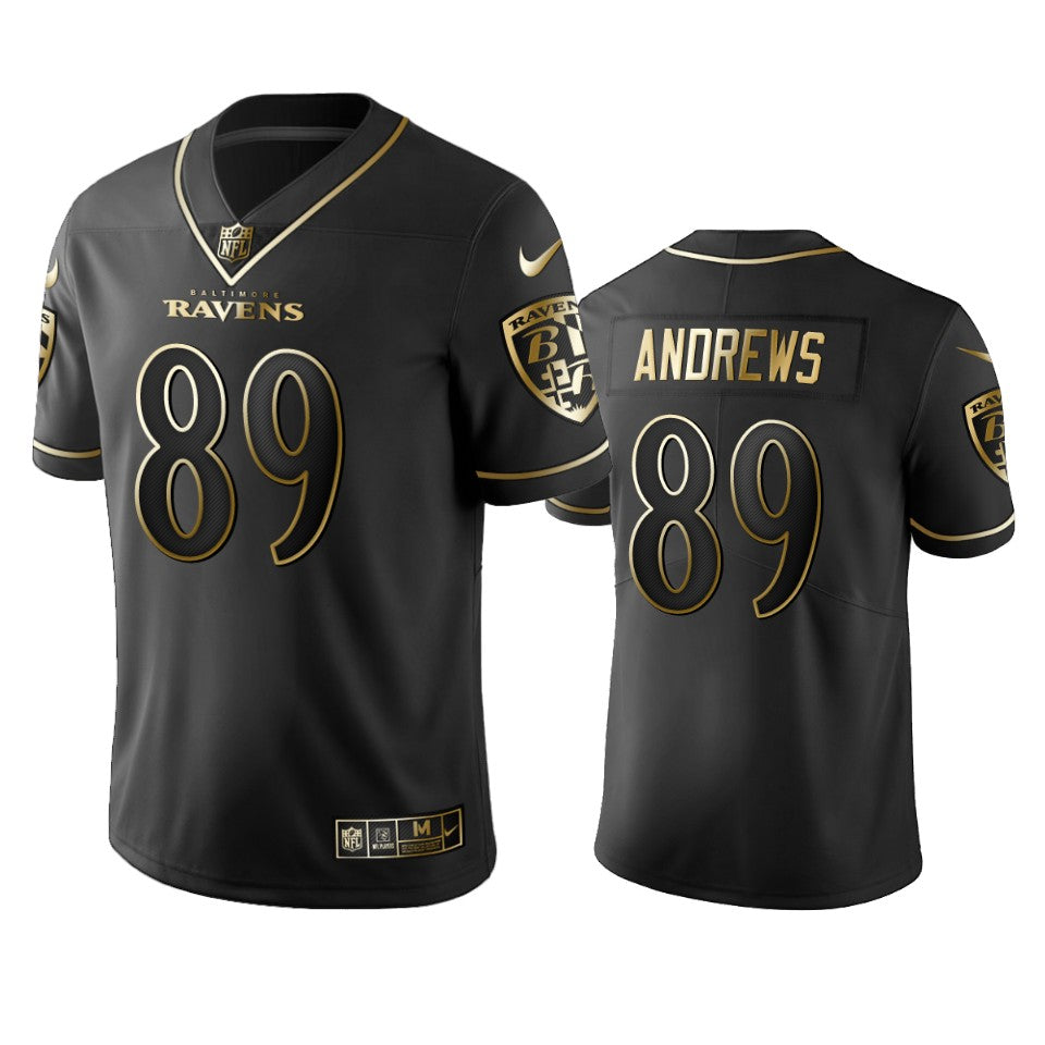 Baltimore Ravens #89 Mark Andrews Black 2019 Golden Edition Jersey