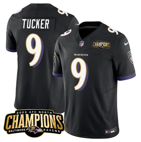 Justin Tucker Baltimore Ravens black FUSE jersey