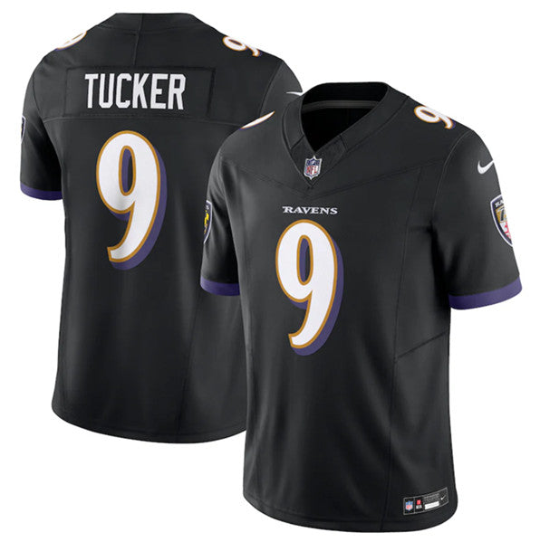 Baltimore Ravens #9 Justin Tucker Black 2023 FUSE Jersey