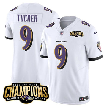 Justin Tucker Baltimore Ravens white FUSE jersey