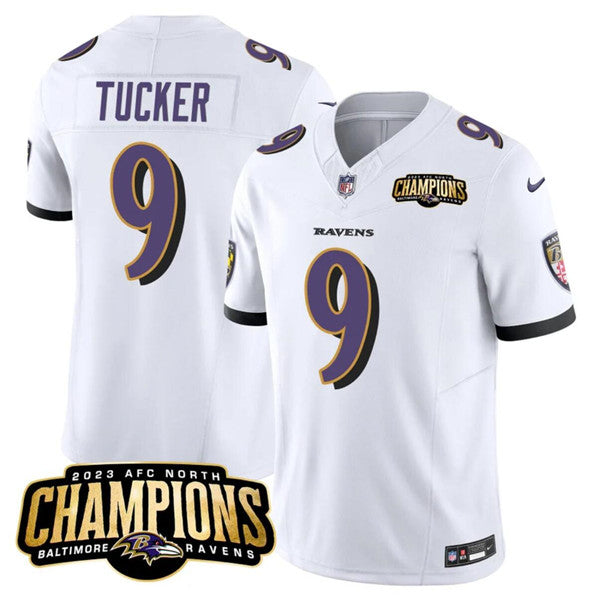 Justin Tucker Baltimore Ravens white FUSE jersey