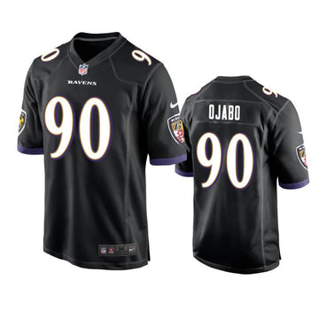 Baltimore Ravens #90 David Ojabo Black Game Jersey