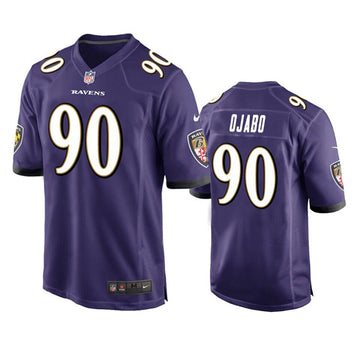Baltimore Ravens #90 David Ojabo Purple Game Jersey