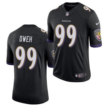 Baltimore Ravens #99 Jayson Oweh Black 2021 Jersey