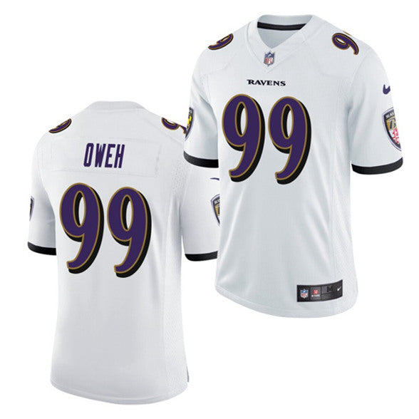 Baltimore Ravens #99 Jayson Oweh White 2021 Jersey