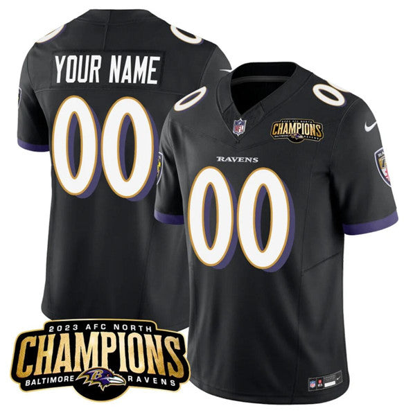 Custom Baltimore Ravens black FUSE jersey