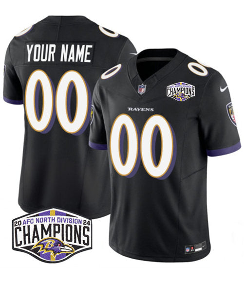 Custom Baltimore Ravens black FUSE jersey