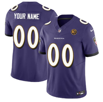 Custom Baltimore Ravens purple FUSE jersey