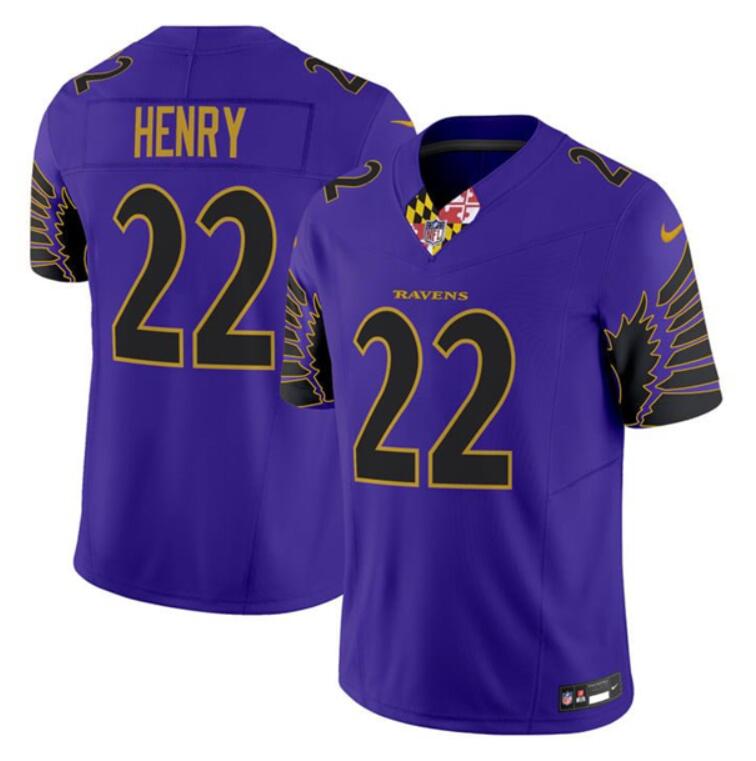 Custom Baltimore Ravens purple FUSE jersey