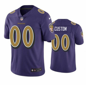 Baltimore Ravens Custom Purple Color Rush Jersey