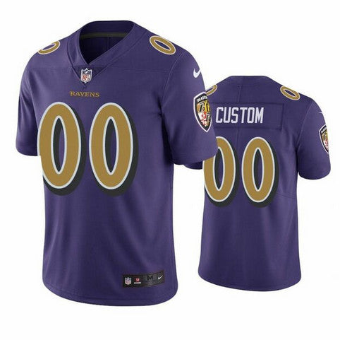 Baltimore Ravens Custom Purple Color Rush Jersey