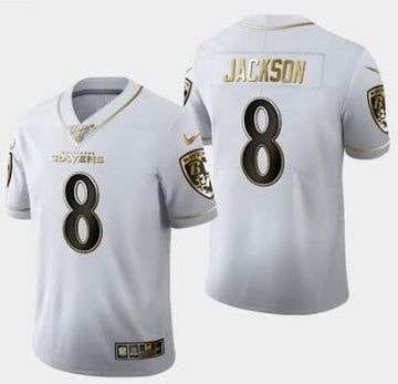 Custom Baltimore Ravens white jersey