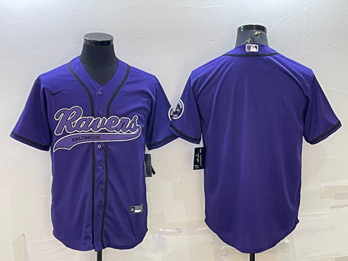 Baltimore Ravens Blank Purple With Patch Baseball Jersey