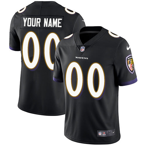 Baltimore Ravens Customized Black Team Color Jersey