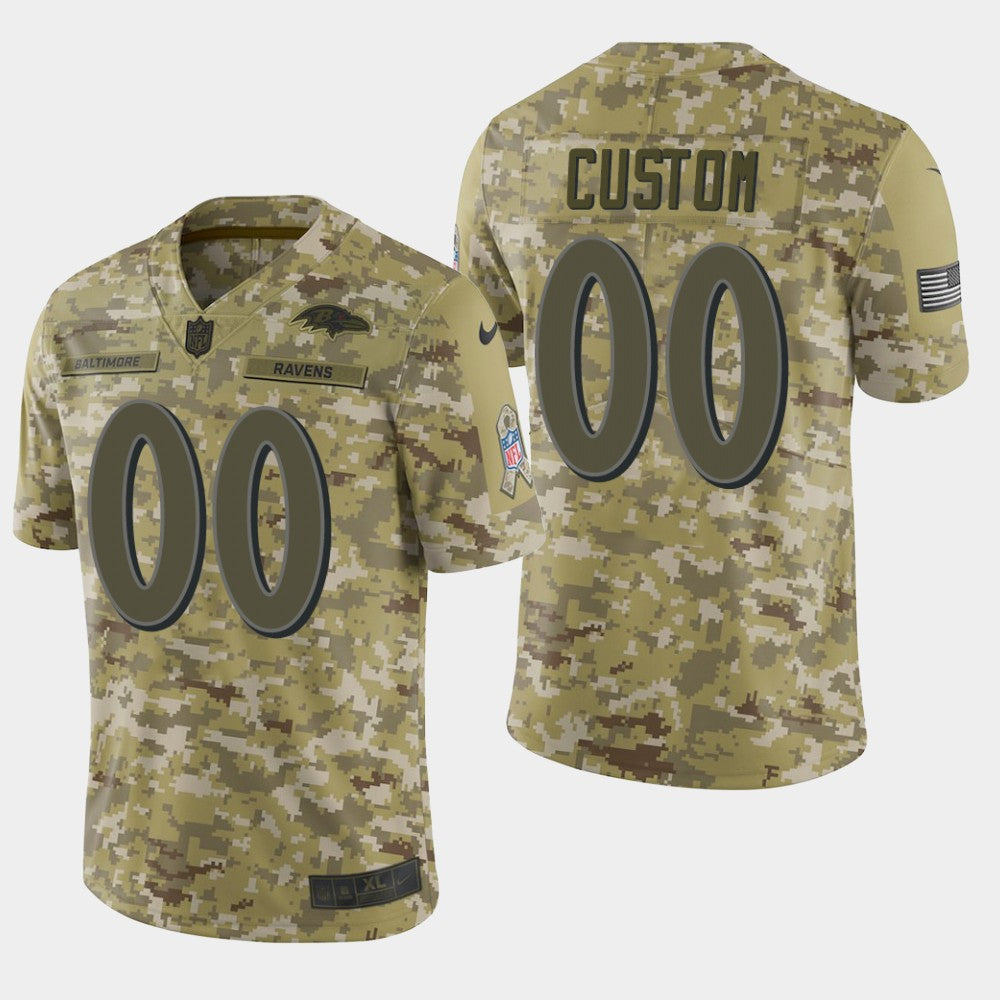 Baltimore Ravens Customized Camo Salute To Service Jersey