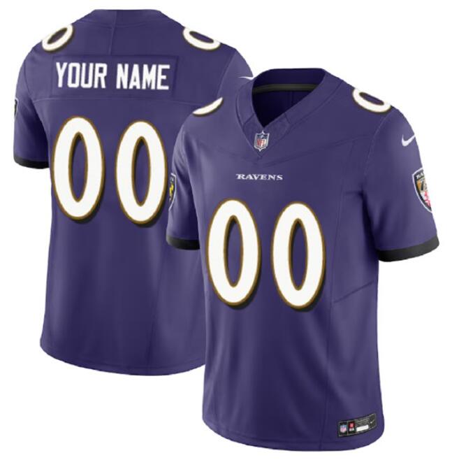Custom Baltimore Ravens purple FUSE jersey