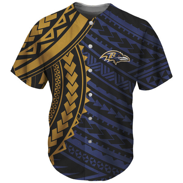 Baltimore Ravens Navy Baseball Jersey