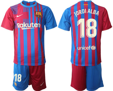 Jordi Alba Barcelona red Home jersey