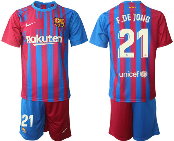 Frenkie de Jong Barcelona red Home jersey