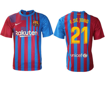 Frenkie de Jong Barcelona red Home jersey
