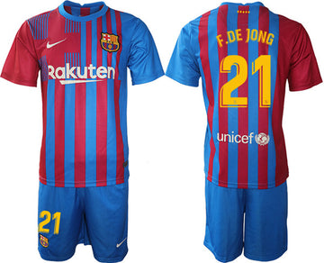 Frenkie de Jong Barcelona red Home jersey