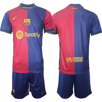 Custom Barcelona blue-red Home jersey