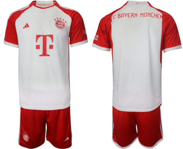 Custom Bayern Munich white-red Home jersey