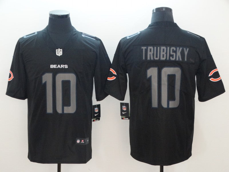 Bears #10 Mitchell Trubisky 2018 Black Impact Jersey