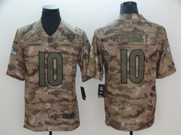 Bears #10 Mitchell Trubisky 2018 Camo Salute To Service Jersey