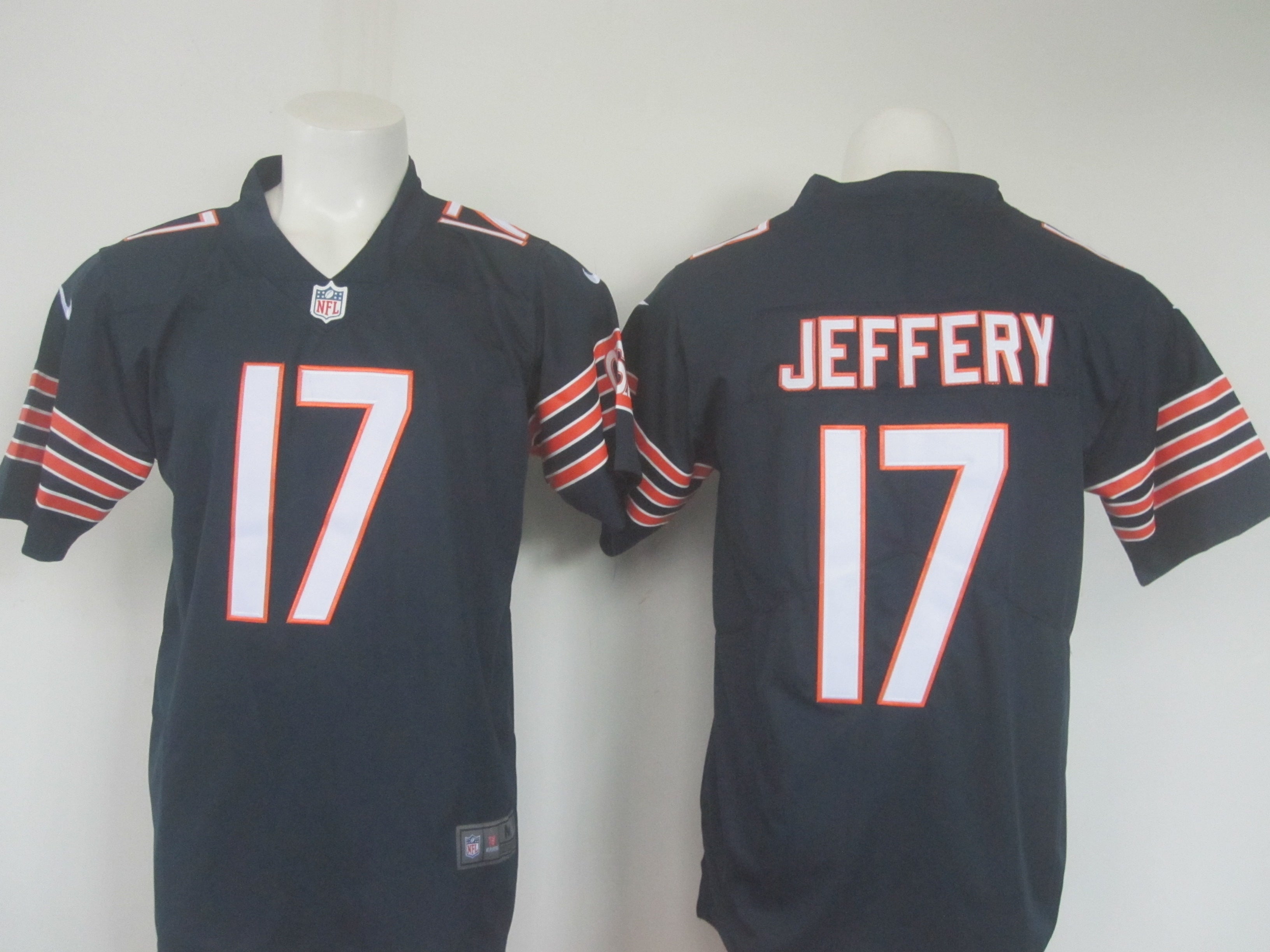 Bears #17 Alshon Jeffery Navy Rush Jersey