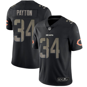 Bears #34 Walter Payton 2018 Black Impact Jersey