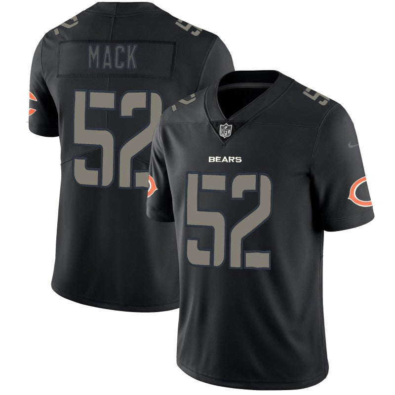 Bears #52 Khalil Mack 2018 Black Impact Jersey