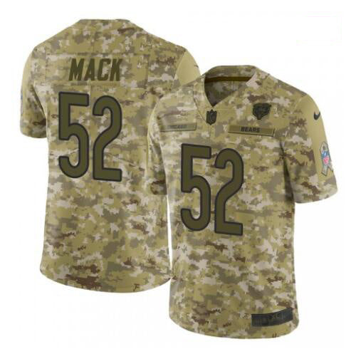 Bears #52 Khalil Mack 2018 Camo Salute to Service Jersey
