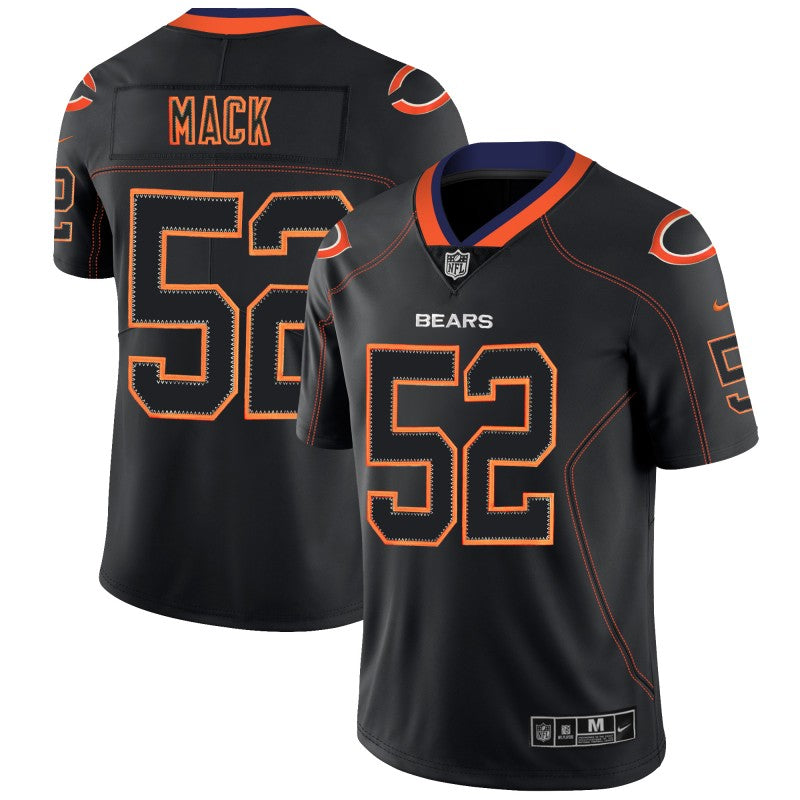 Bears #52 Khalil Mack Black 2018 Lights Out Black Color Rush Jersey
