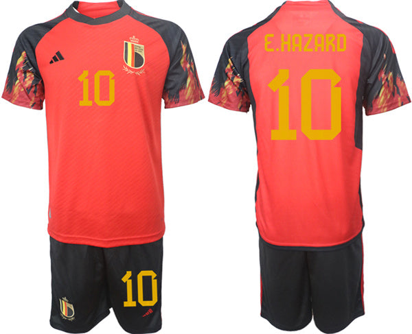 E Hazard Belgium National Team red Home jersey