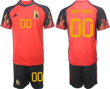Custom Belgium National Team red Home jersey