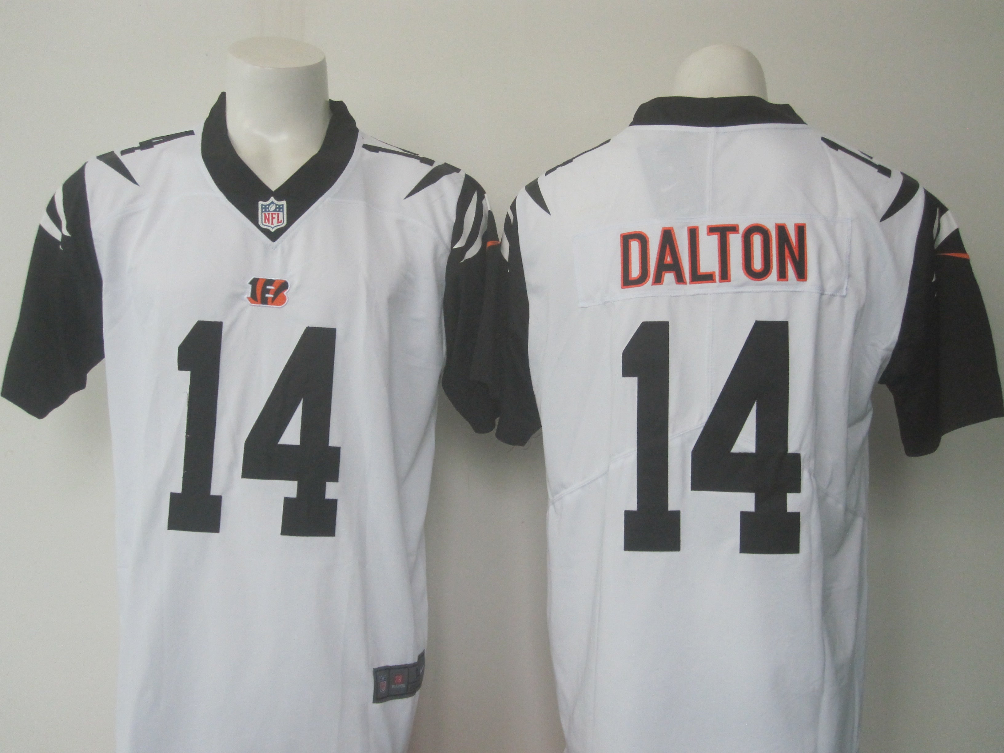 Bengals #14 Andy Dalton White Rush Jersey